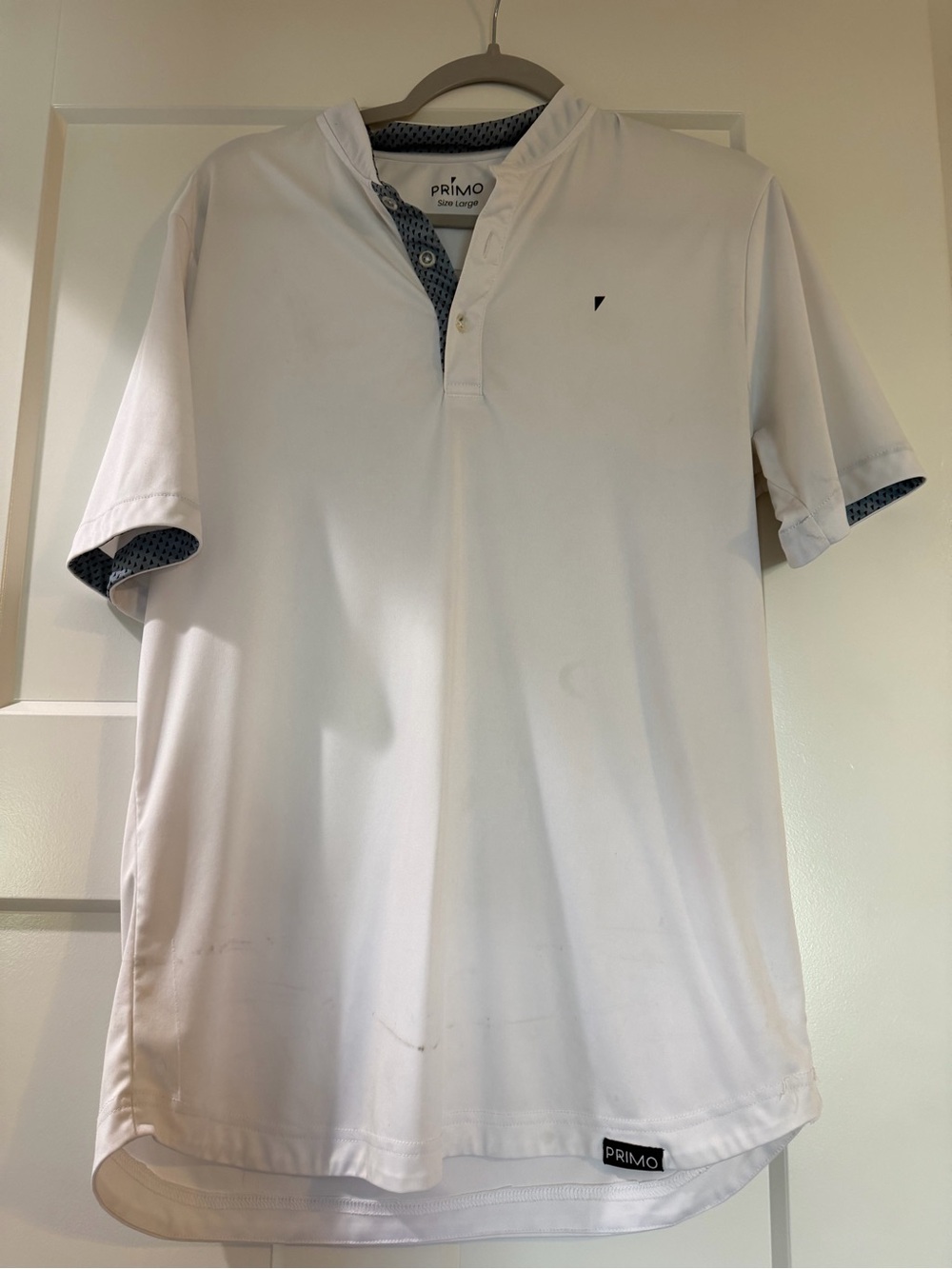 Primo Men’s White Short-Sleeve Polo with Contrast Trim